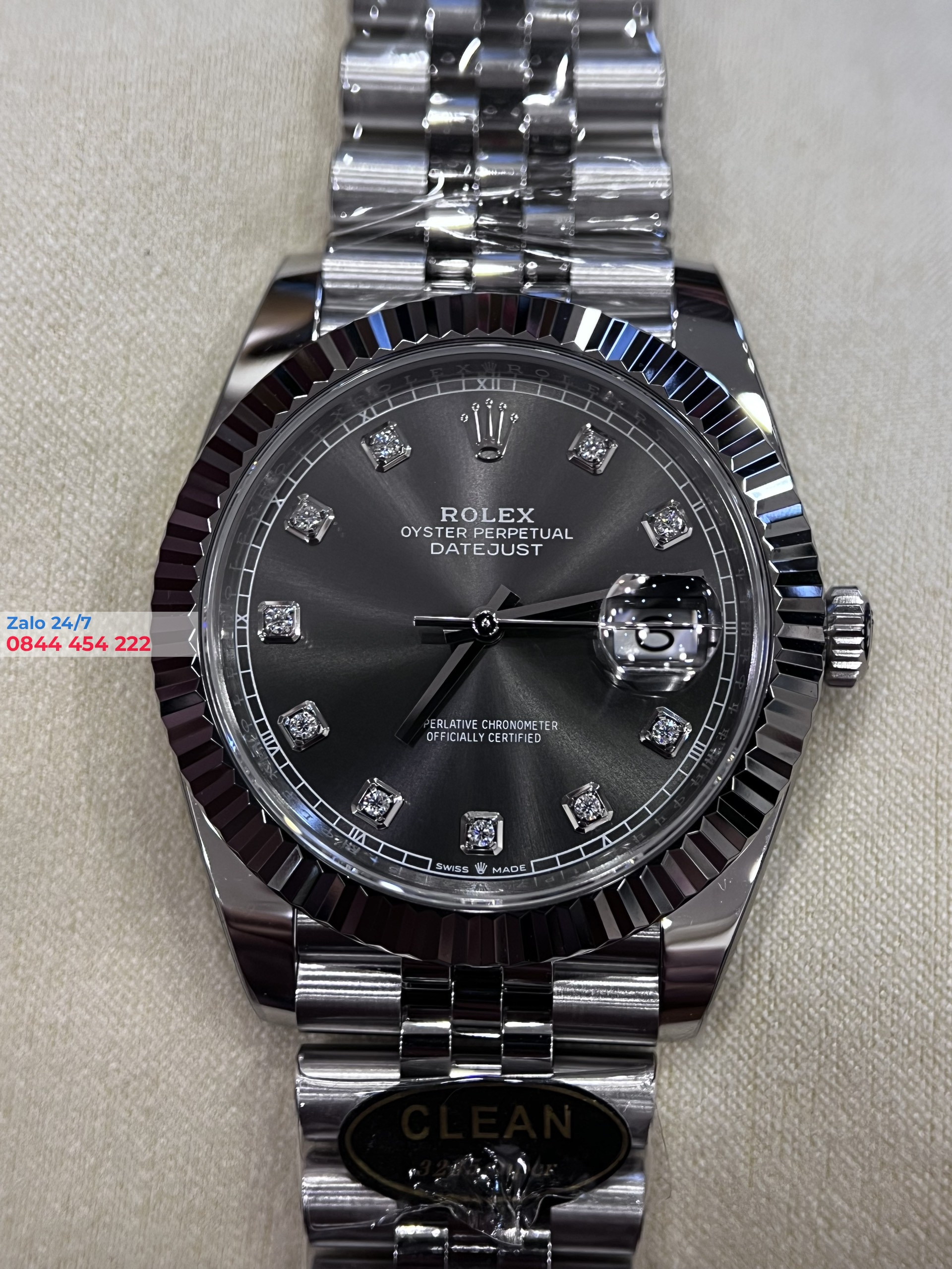 Đồng Hồ Rolex Datejust 278274 Mặt Số Xám Cọc Số Dạ Quang