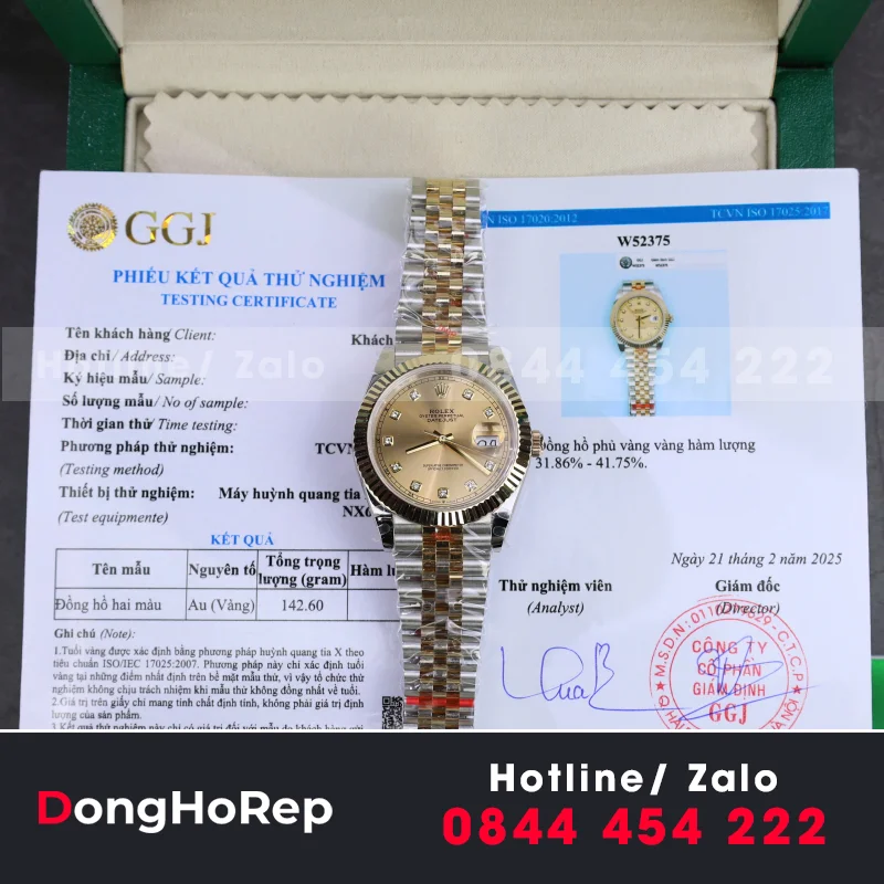 Đồng Hồ Rolex DateJust Nam Chế Tác Bọc Vàng 18K Nhà Máy GM 41mm