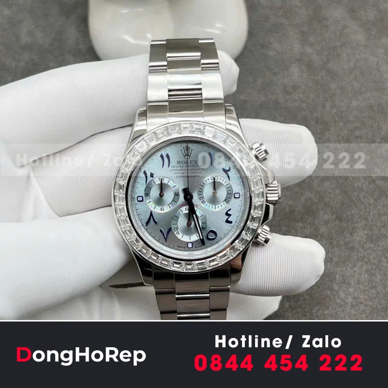 Đồng Hồ Rolex Daytona 116576TBR Chế Tác Platinum Kim Cương Thiên Nhiên Baguette Mặt Số Arabic 40mm