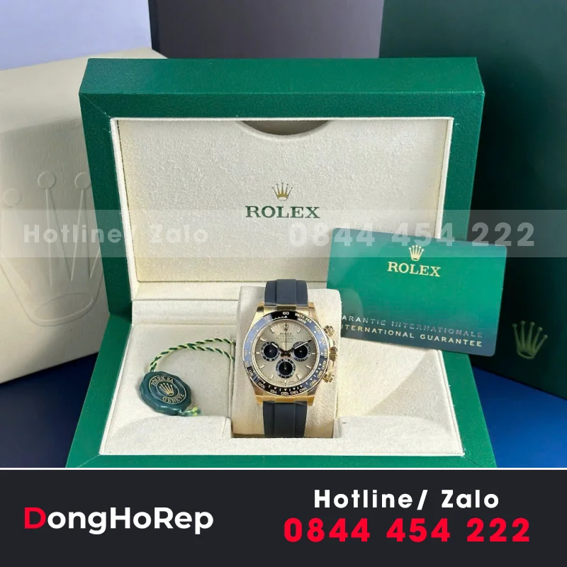 Đồng hồ Rolex Daytona Cosmograp 126518 replica 11 Mạ Vàng Dây Cao Su 40mm
