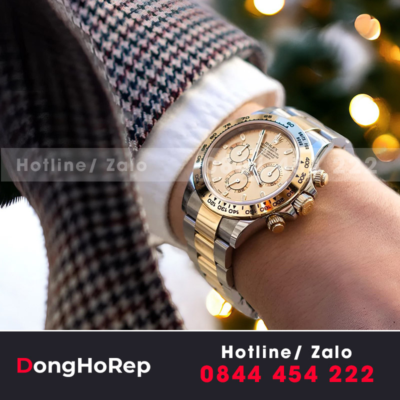 Đồng hồ rolex daytona demi yellow gold 