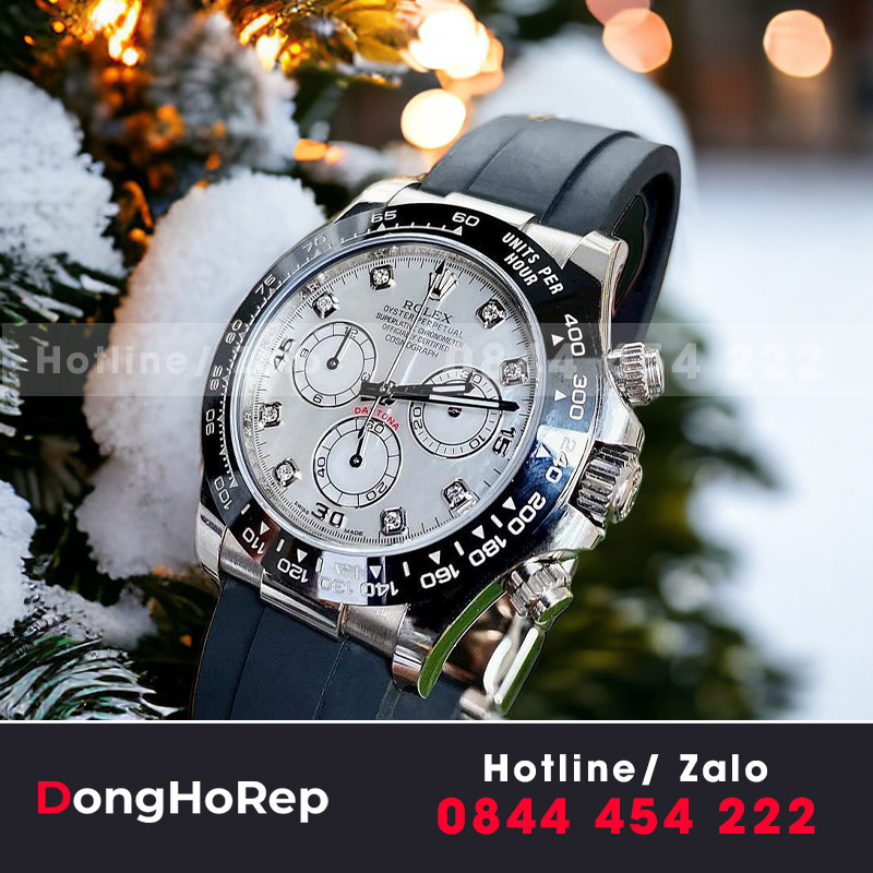 Đồng hồ rolex daytona mặt MOP tinh chỉnh thép 904l 