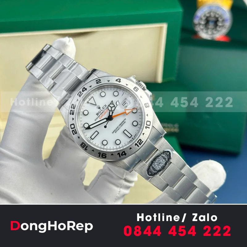 Đồng Hồ Rolex Explorer II 226570 Mặt Trắng Replica 1:1 Clean Factory 42mm
