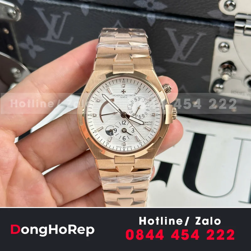 Đồng Hồ Vacheron Constantin Overseas Dual Time 47450 Chế Tác Mặt Trắng 9F 42mm