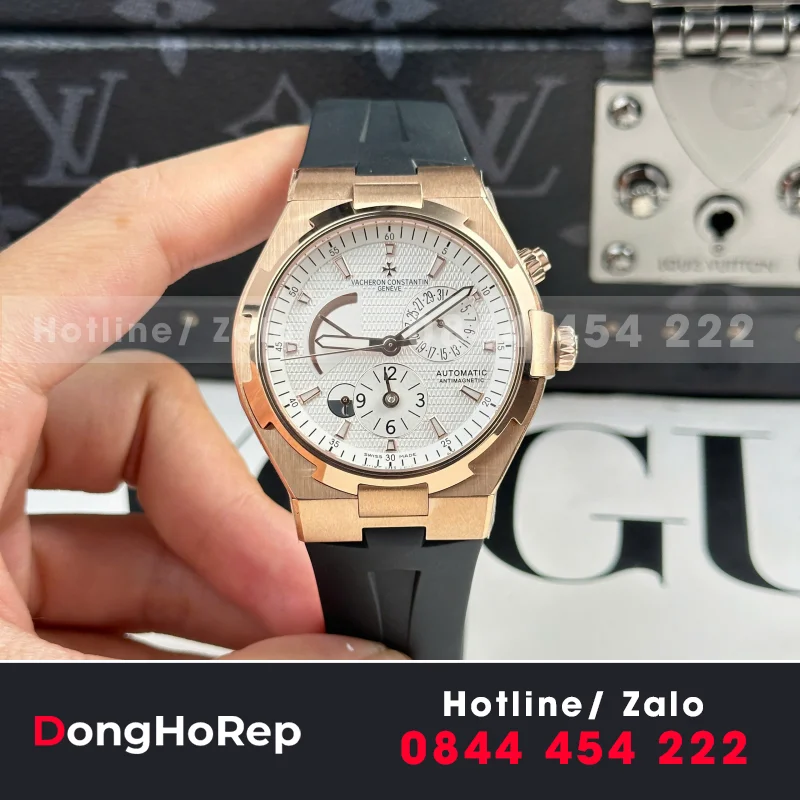 Đồng Hồ Vacheron Constantin Replica 11 Overseas Dual Time 47450 Mạ Vàng Hồng Xưởng 9F 42mm