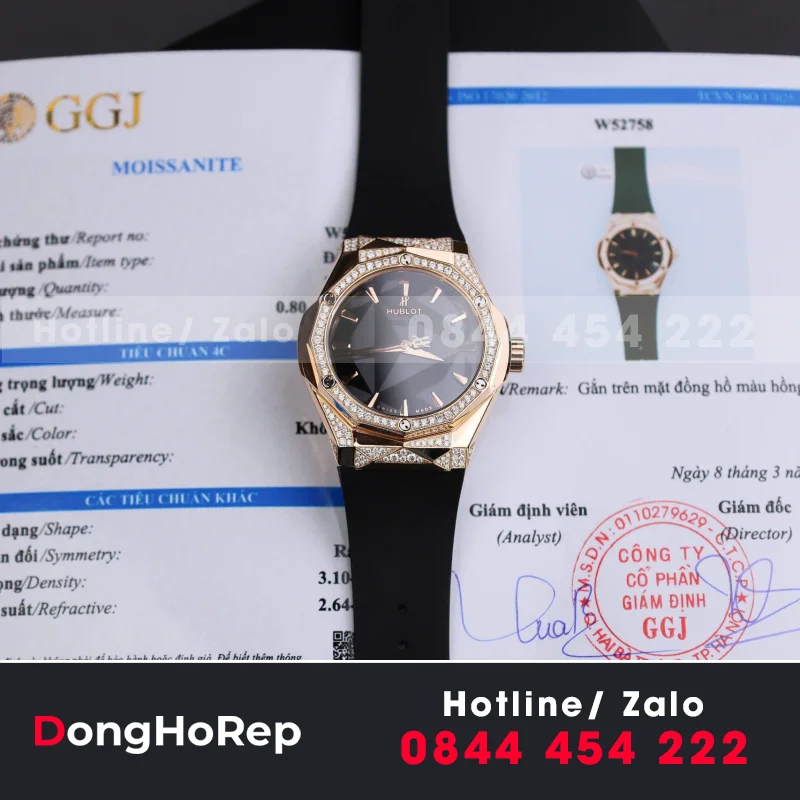 HB Orinsky độ viền zikzak Moissanite đã kđ Size 39mm
