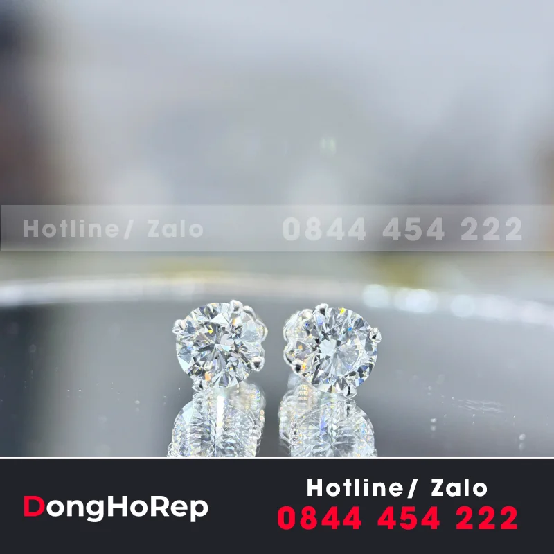 Khuyên Tai 4 Chấu Vàng 10K Chủ 7.2Li Nuôi Cấy