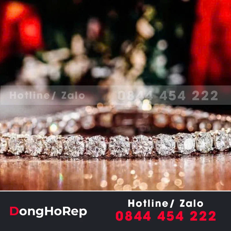 Lắc Tay Nữ Tenis Vàng 18K Moissanite
