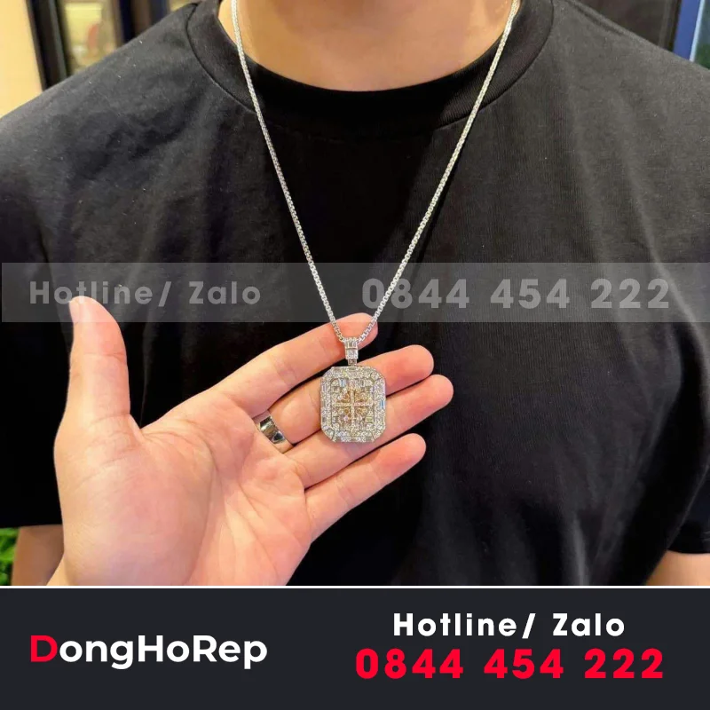 Mặt Vòng Cổ Nam 10K Moissanite