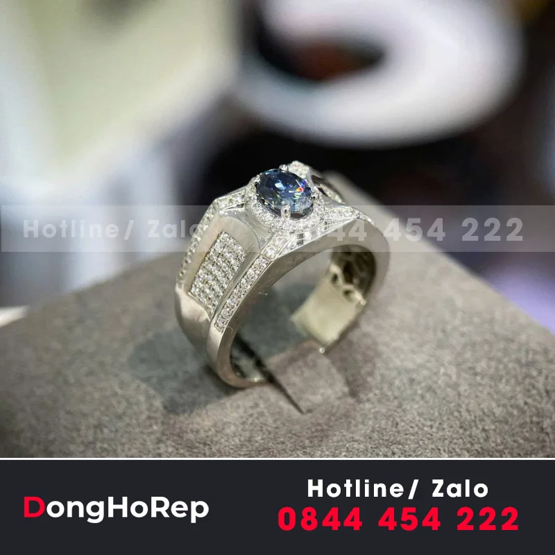 Nhẫn Đính Ngọc Xanh Sapphire Glory