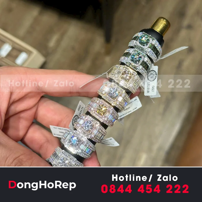 Nhẫn Nam Chế Tác Vàng 10K Moissanite