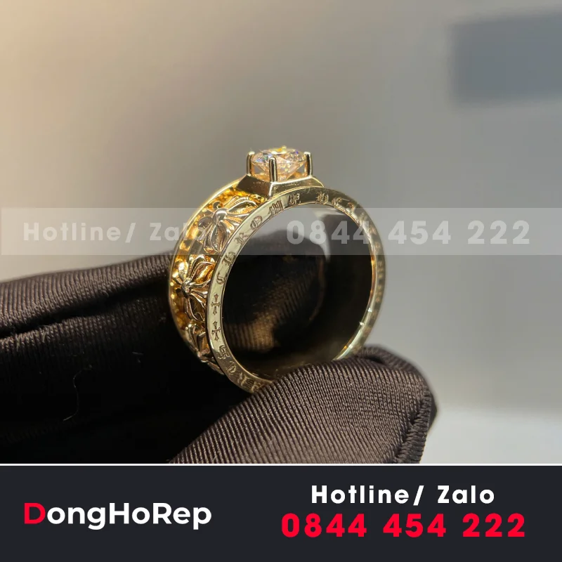 Nhẫn Nam Chế Tác Vàng 18K Moisanite