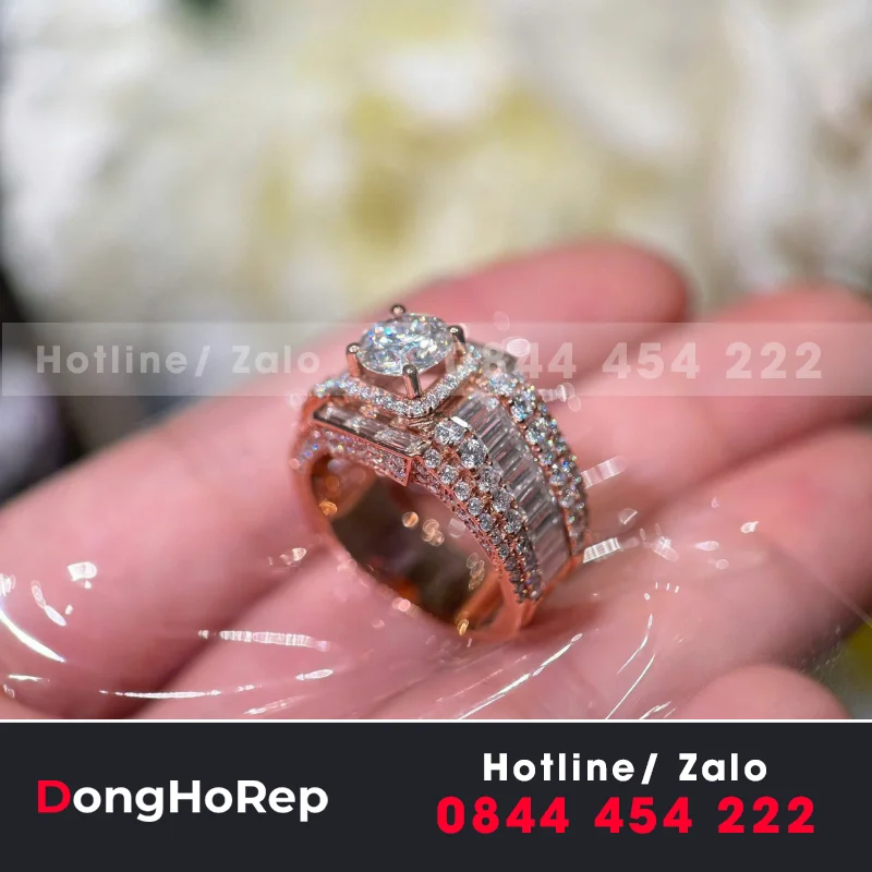 Nhẫn Nam Thiết Kế Vàng 10K-14K -18K Moissanite