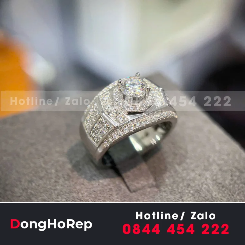Nhẫn Nam Vàng Trắng Crown Spark