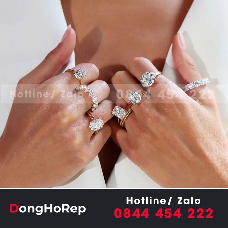 Nhẫn Nữ Thiết Kế Vàng 18K Kim Cương Thiên Nhiên