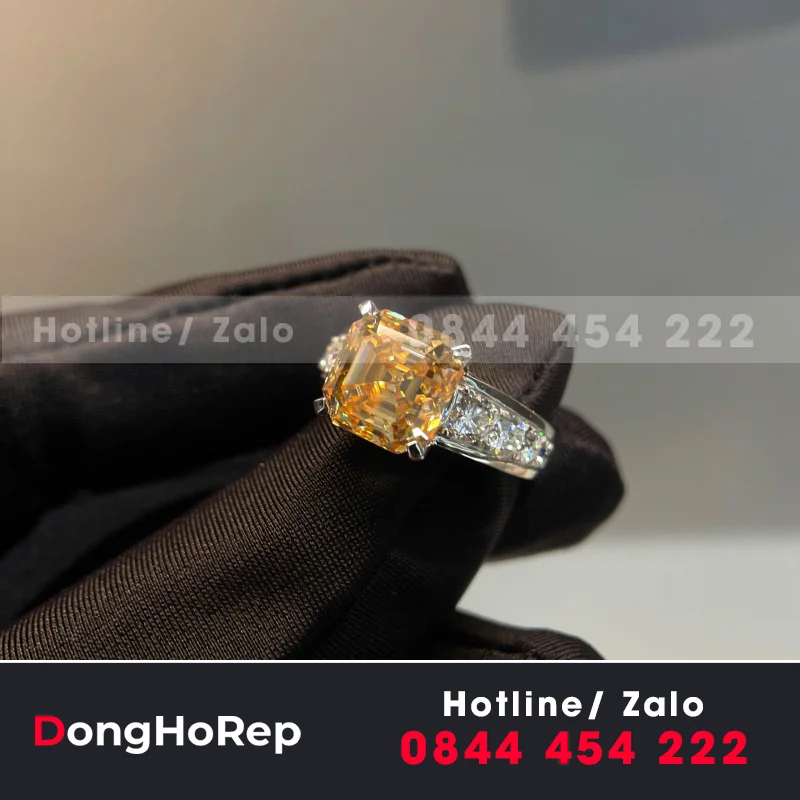 Nhẫn Nữ Thiết Kế Vàng Hồng 18K Moissanite
