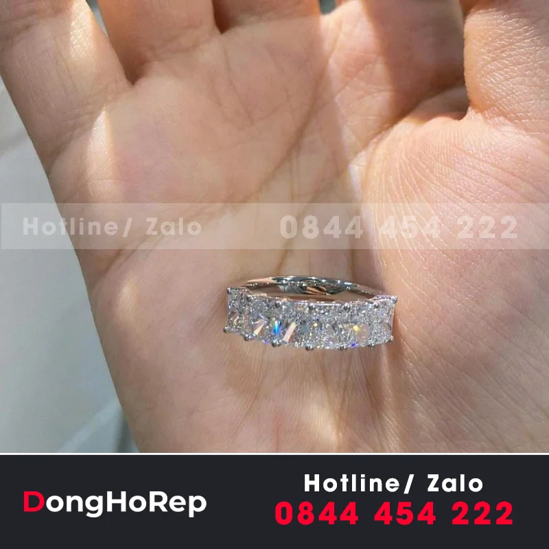 Nhẫn Nữ Thiết Kế Vàng Trắng 18K Kim Cương Thiên Nhiên
