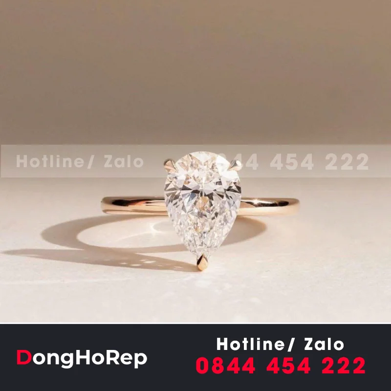 Nhẫn Nữ Vàng Trắng 18K Kim Cương Thiên Nhiên