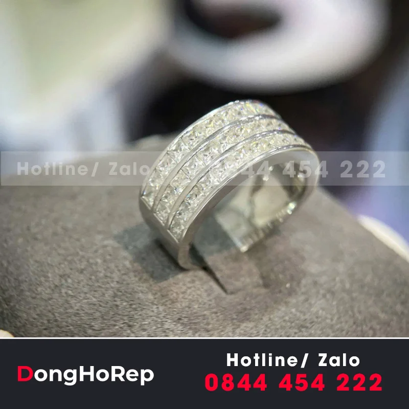 Nhẫn Vàng Trắng Triple Shine