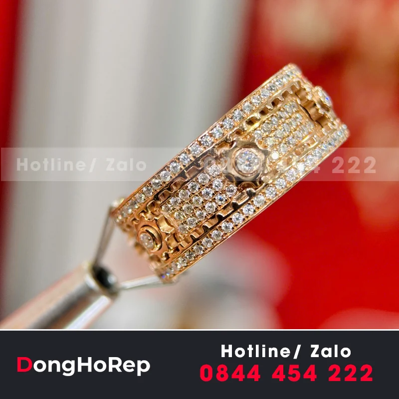 Nhẫn Xoay Vàng Hồng 10K Moissanite