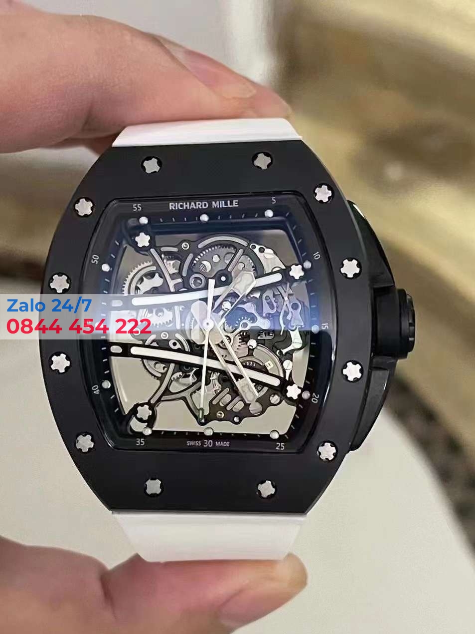 Richard Mille Rm 61-01 tinh chỉnh vỏ ceramic  góc 4h quay chuẩn auth 