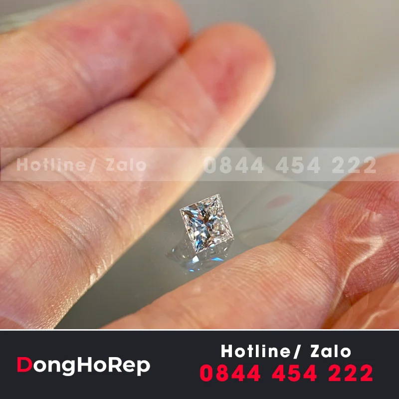 Viên Kim Cương Nhân Tạo Princess Cut 1.5ct