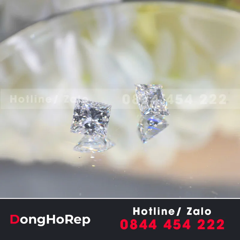 Viên Kim Cương Princess Cut 3Ct